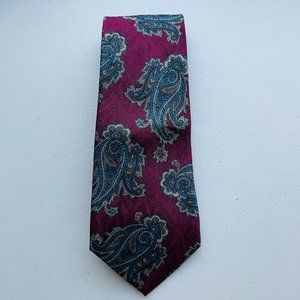 Neil Martin Mens Neck Tie Italian Silk Paisley Vintage